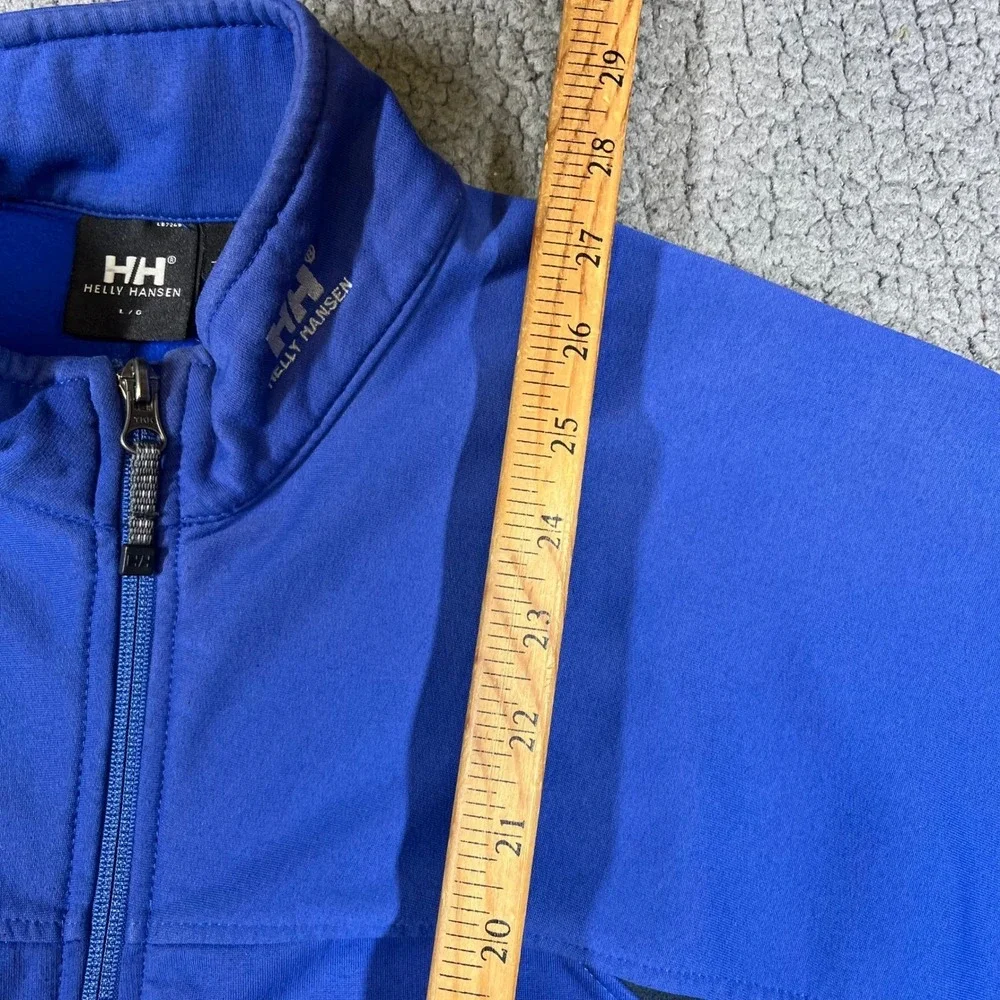 Helly Hansen Mens Blue Full Zip Softshell Fleece Lined Jacket Size Large L